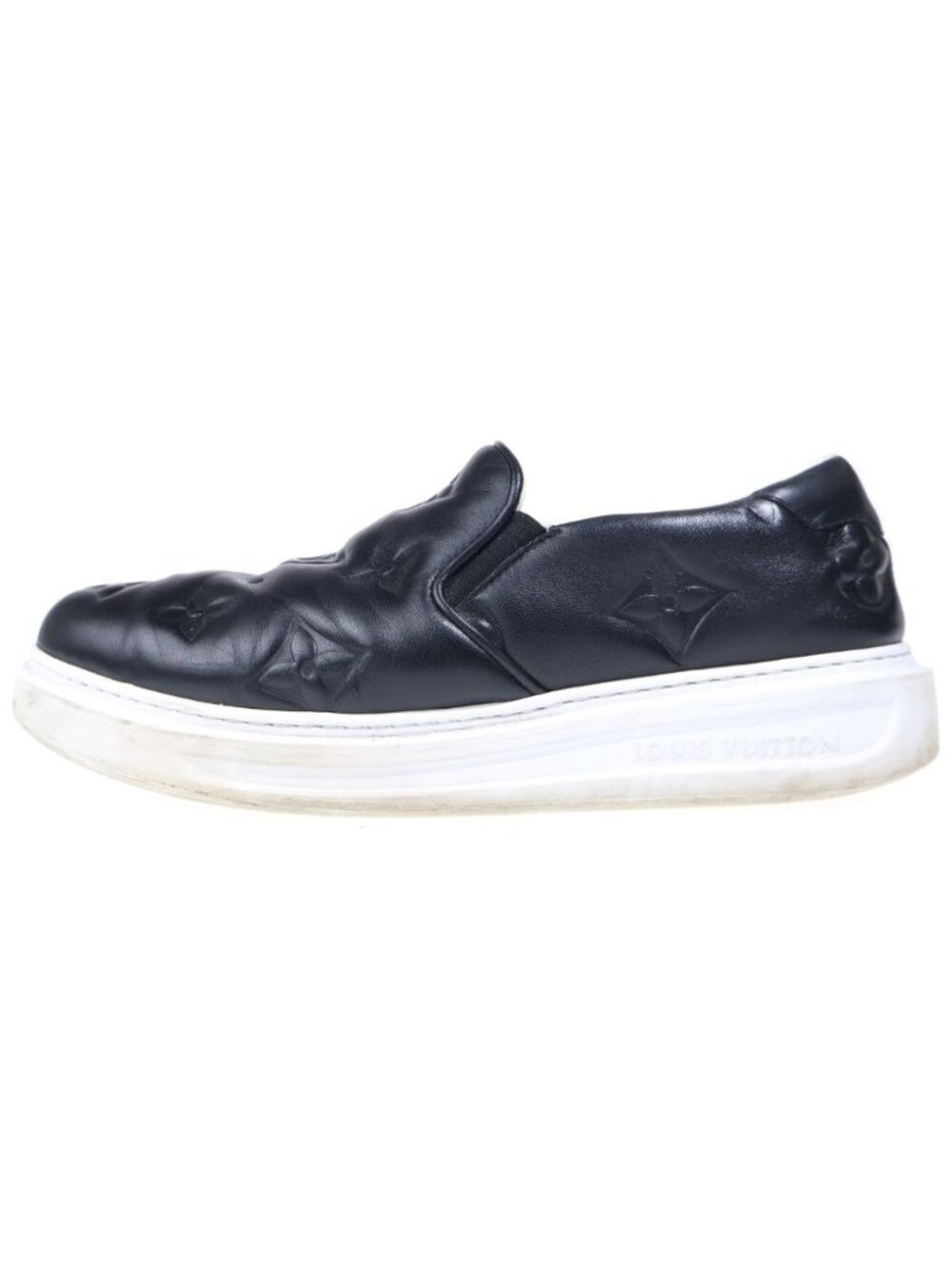Louis Vuitton Beverly Hills Line Monogram Slip on Low Cut Sneakers Black - Picture 1 of 6